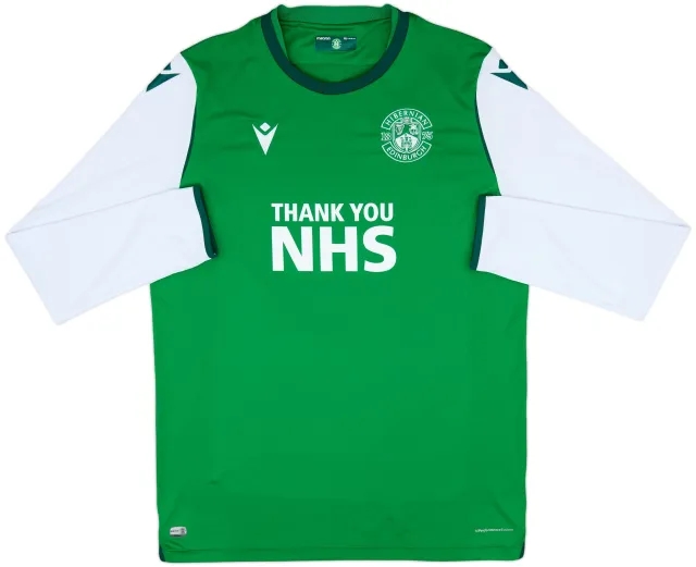 2020-21 Hibernian Home L/S Shirt - 7/10 - (3XL)