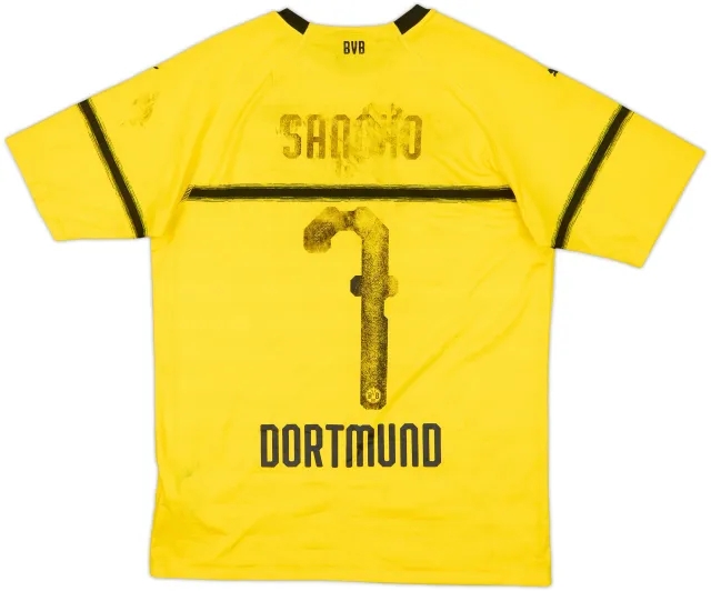 2018-19 Borussia Dortmund European Home Shirt Sancho #7 - 4/10 - (M)