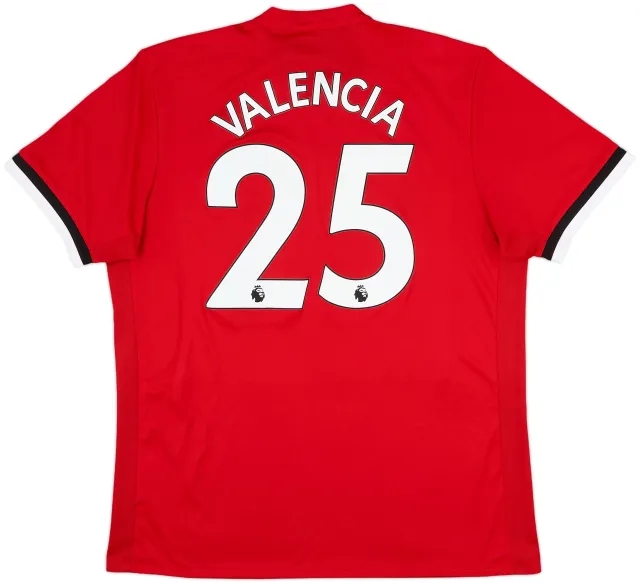 2017-18 Manchester United Home Shirt Valencia #25 - 5/10 - (XL)