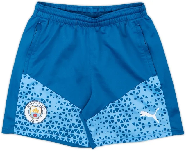 2023-24 Manchester City Puma Training Shorts - 9/10 - (L.Boys)
