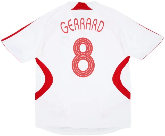 2007-08 Liverpool Away Shirt Gerrard #8 - 8/10 - (XL)