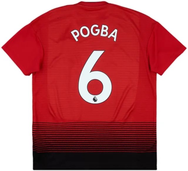 2018-19 Manchester United Home Shirt Pogba #6 - 8/10 - (L)
