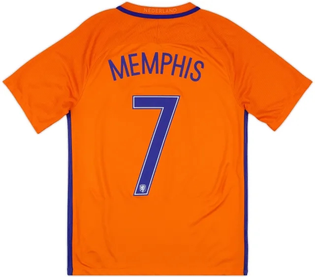 2016 Netherlands Home Shirt Memphis #7 - 9/10 - (S)