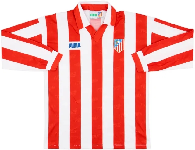 1992-93 Atletico Madrid Home L/S Shirt - 6/10 - (M)