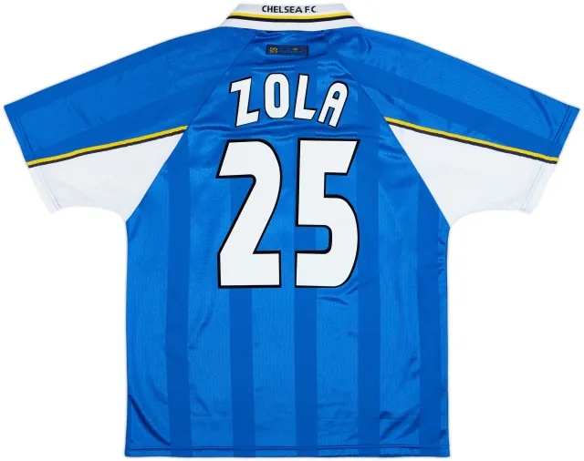 1997-99 Chelsea Home Shirt Zola #25 - 9/10 - (L)
