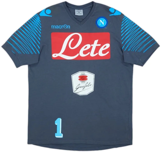 2014-15 Napoli Player Issue Macron Cotton Training Tee #1 - 5/10 - (M)