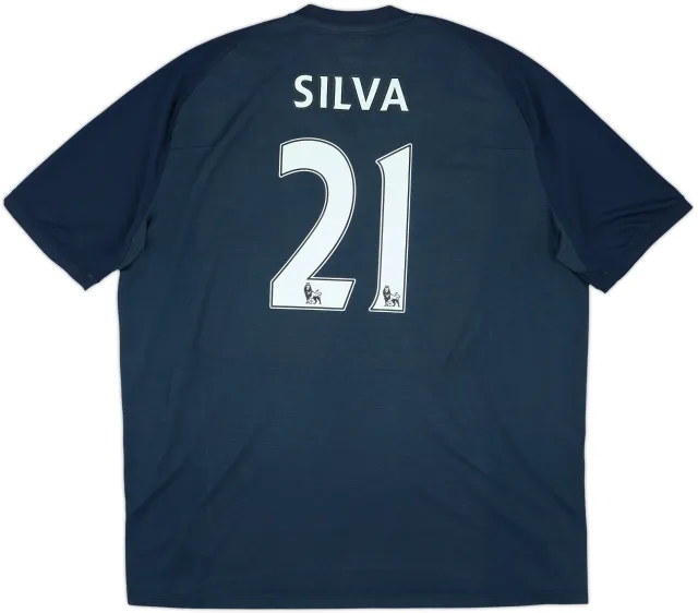 2010-12 Manchester City Away Shirt Silva #21 - 6/10 - (3XL)