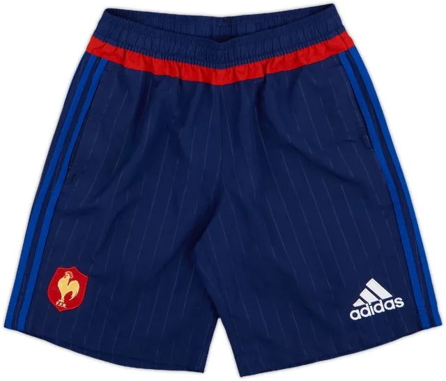 2015-16 France Rugby adidas Training Shorts - 9/10 - (S)