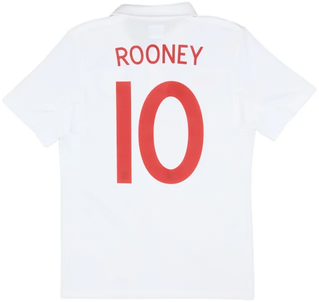 2009-10 England Home Shirt Rooney #10 - 6/10 - (S)