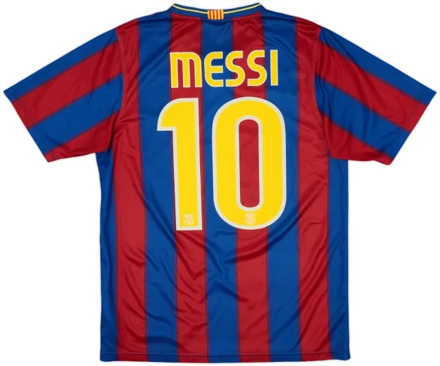 2009-10 Barcelona Basic Home Shirt Messi #10 - 7/10 - (S)