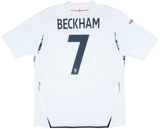 2007-09 England Home Shirt Beckham #7 - 7/10 - (XL)