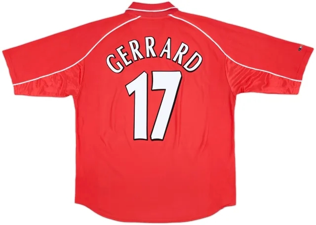 2000-02 Liverpool Home Shirt Gerrard #17 - 5/10 - (L)