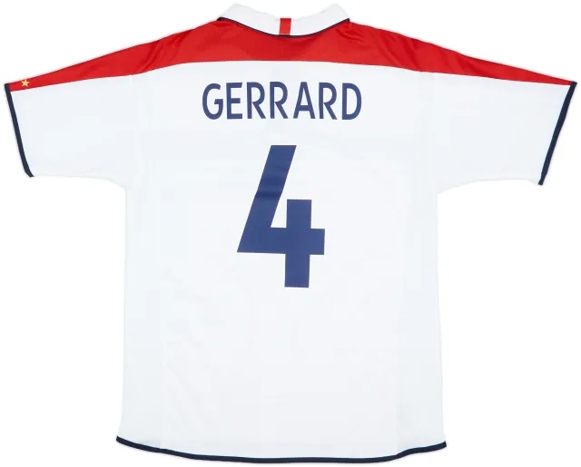 2003-05 England Home Shirt Gerrard #4 - 6/10 - (L)