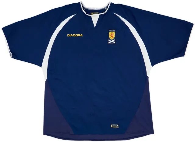 Diadora Scotland Mens SS Home Shirt 2003