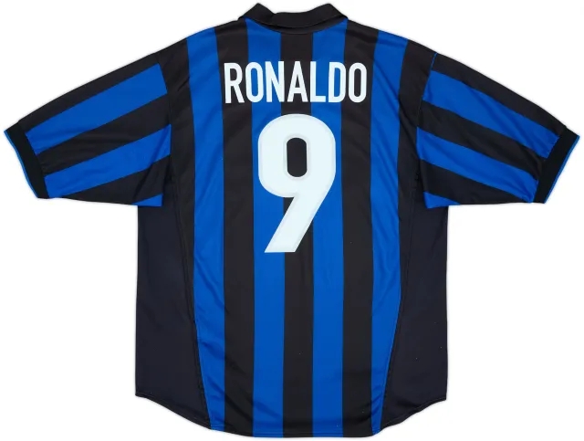 1998-99 Inter Milan Home Shirt Ronaldo #9 - 8/10 - (M)
