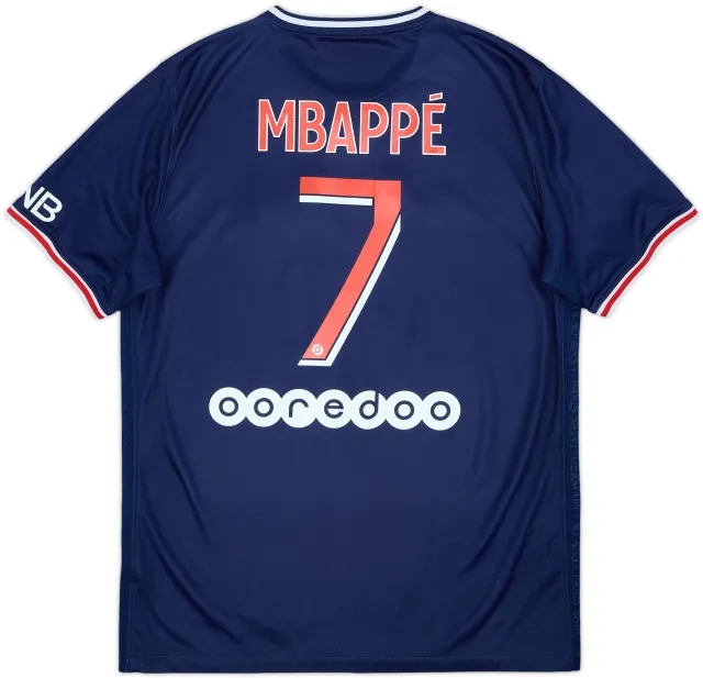 2020-21 Paris Saint-Germain Home Shirt Mbappe #7 - 8/10 - (M)