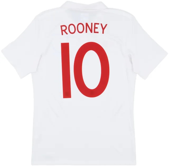 2009-10 England 'South Africa' Home Shirt Rooney #10 - 9/10 - (S)