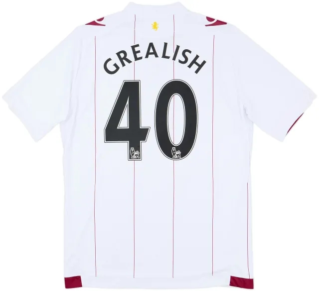 2014-15 Aston Villa Away Shirt Grealish #40 - 9/10 - (XL)