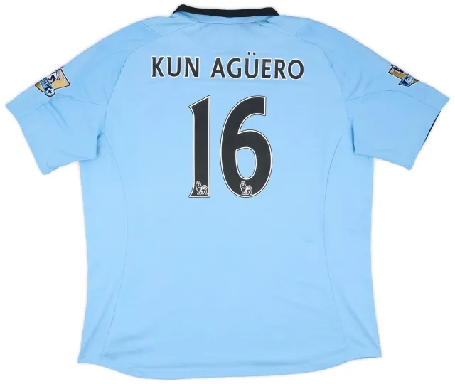 2012-13 Manchester City Home Shirt Kun Aguero #16 - 9/10 - (3XL)