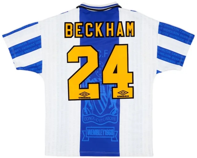 1994-96 Manchester United Third Shirt Beckham #24 - 8/10 - (M)