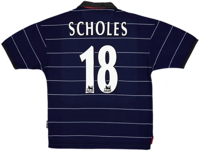 1999-00 Manchester United Away Shirt Scholes #18 - 8/10 - (M)