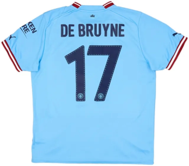 2022-23 Manchester City Home Shirt De Bruyne #17 - 7/10 - (L)
