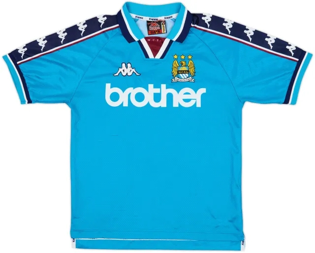 1997-99 Manchester City Home Shirt - 8/10 - (XL.Boys)