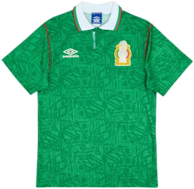 Umbro Mexico Mens SS Home Shirt 1994
