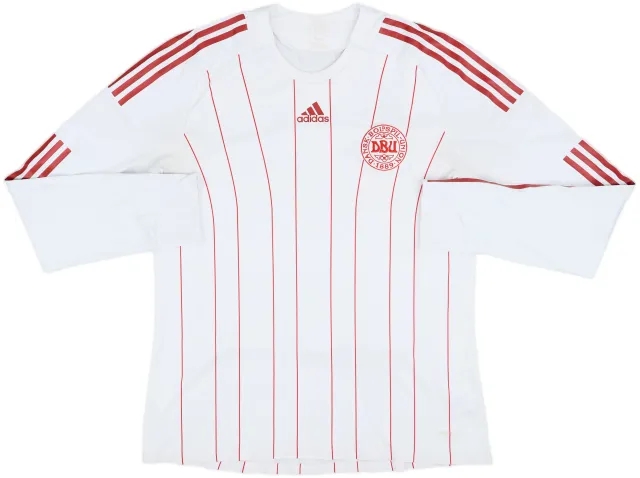 adidas Denmark Mens LS Player Issue Away Shirt 2008