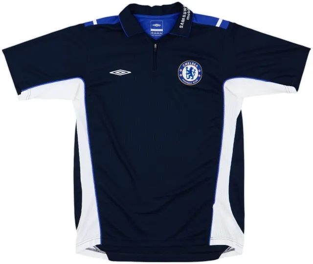 2005-06 Chelsea Umbro 1/4 Zip Polo Shirt - 9/10 - (M)