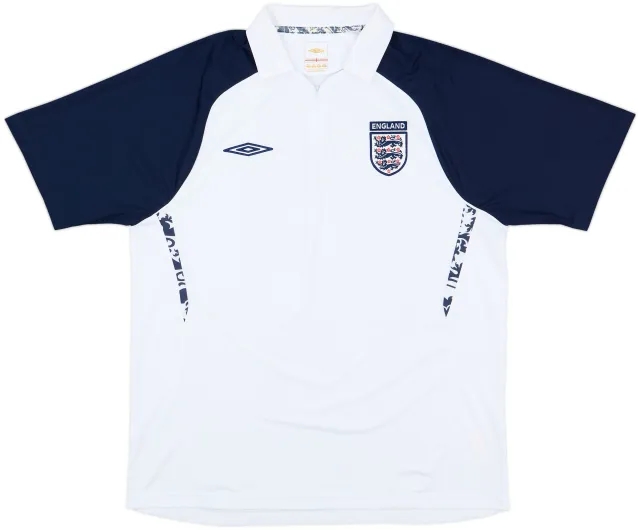 2008-09 England Umbro 1/4 Zip Polo Shirt - 7/10 - (XL)