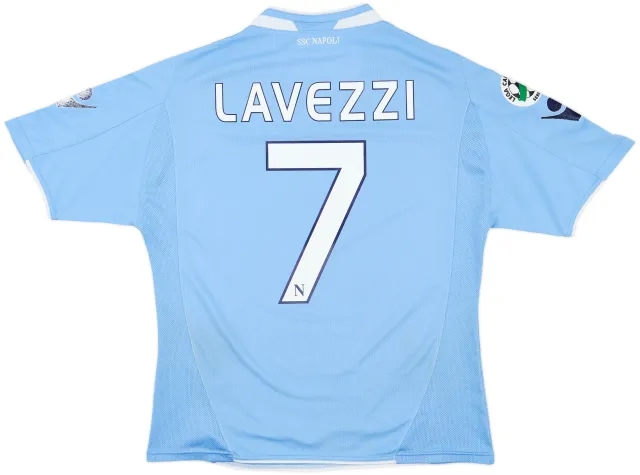 2009-10 Napoli Home Shirt Lavezzi #7 - 6/10 - (S)