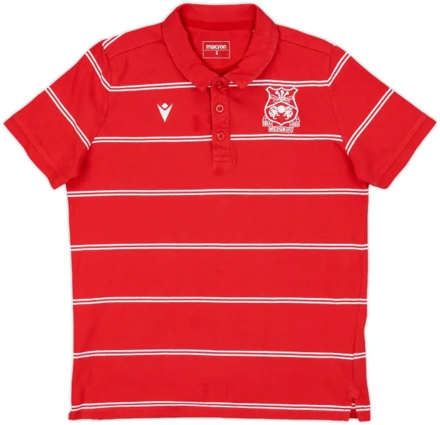 2018-19 Wrexham Macron Polo Shirt - 8/10 - (S)