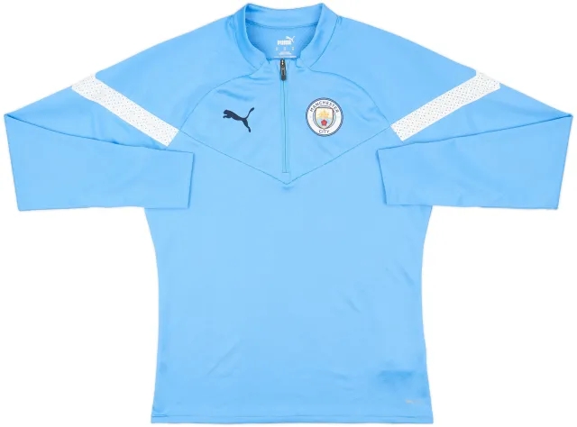 2022-23 Manchester City Puma 1/4 Zip Drill Top - 9/10 - (M)