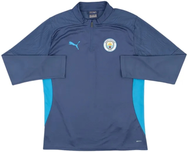 2024-25 Manchester City Puma 1/4 Zip Training Top - 10/10 - (M)