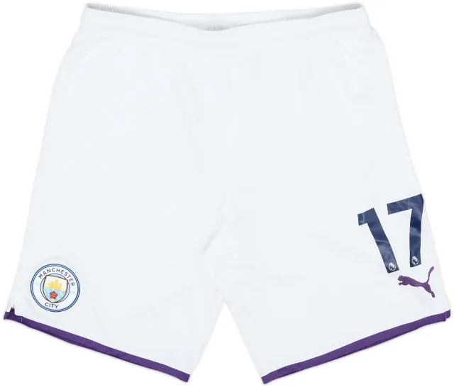 2019-20 Manchester City Player Issue Home Shorts #17 - 7/10 - (M)