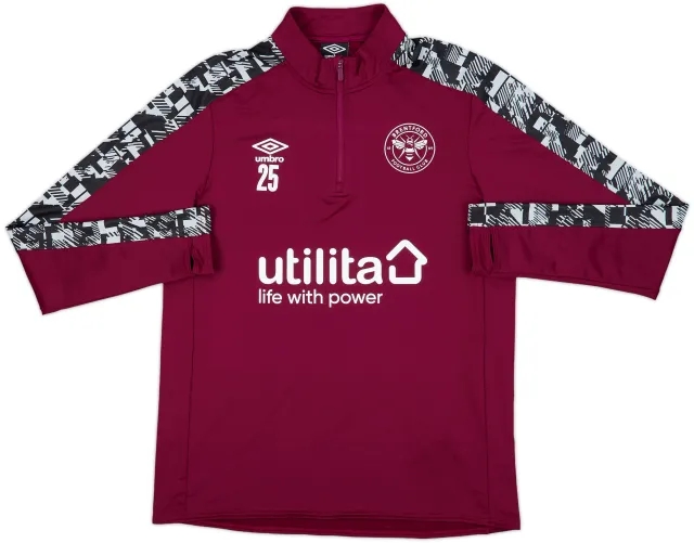 2020-21 Brentford Player Issue Umbro 1/4 Zip Track Top #25 - 10/10 - (L)