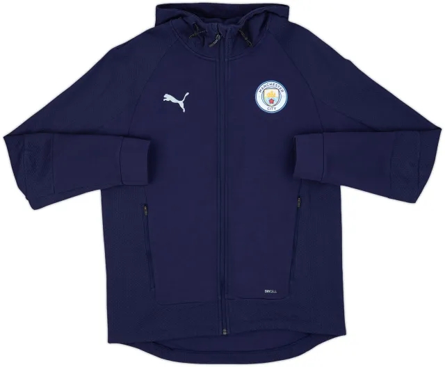 2021-22 Manchester City Puma Casuals Hooded Jacket - 8/10 - (L)