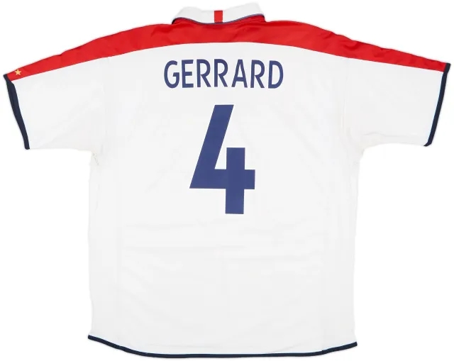 2003-05 England Home Shirt Gerrard #4 - 6/10 - (XXL)