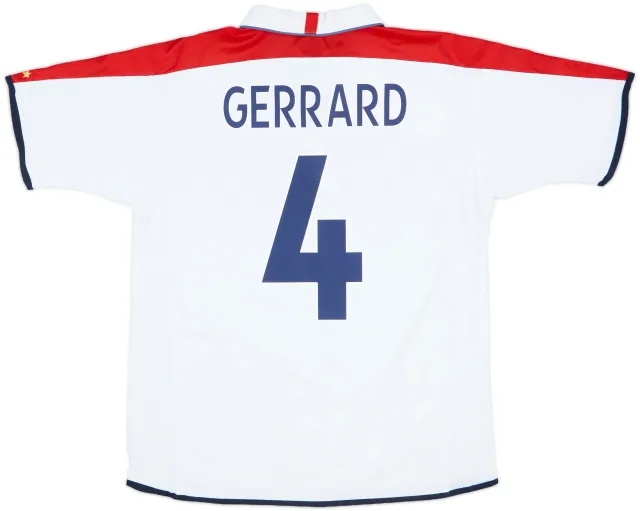 2003-05 England Home Shirt Gerrard #4 - 5/10 - (L)