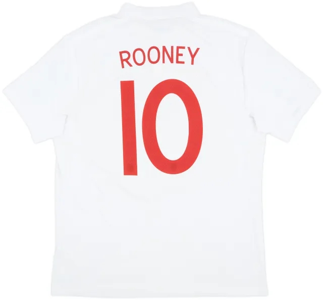 2009-10 England Home Shirt Rooney #10 - 8/10 - (XL)