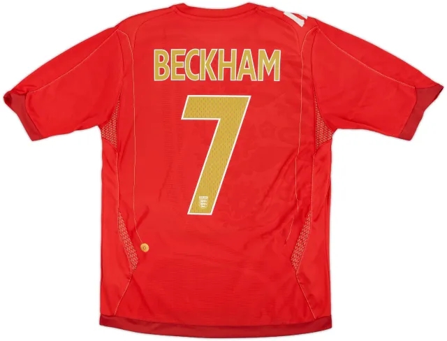 2006-08 England Away Shirt Beckham #7 - 6/10 - (M)