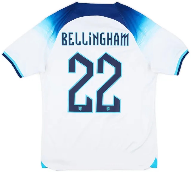 2022-23 England Home Shirt Bellingham #22 - 6/10 - (S)