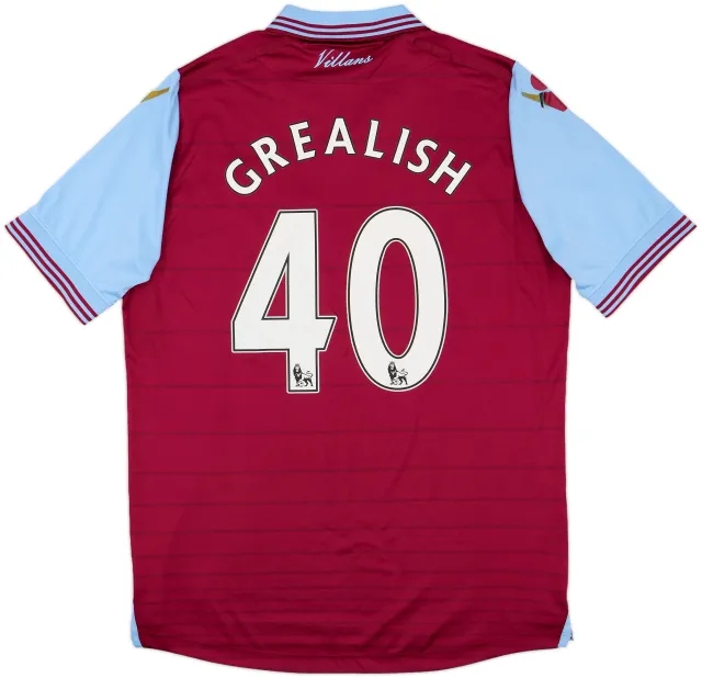 2015-16 Aston Villa Home Shirt Grealish #40 - 5/10 - (L)