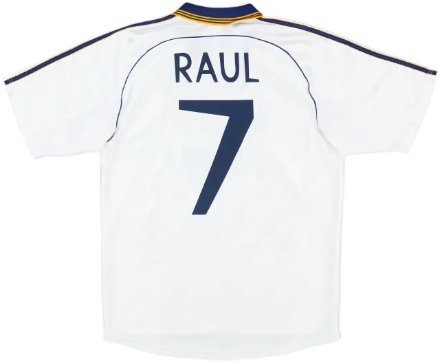 1998-00 Real Madrid Home Shirt Raul #7 - 9/10 - (M)