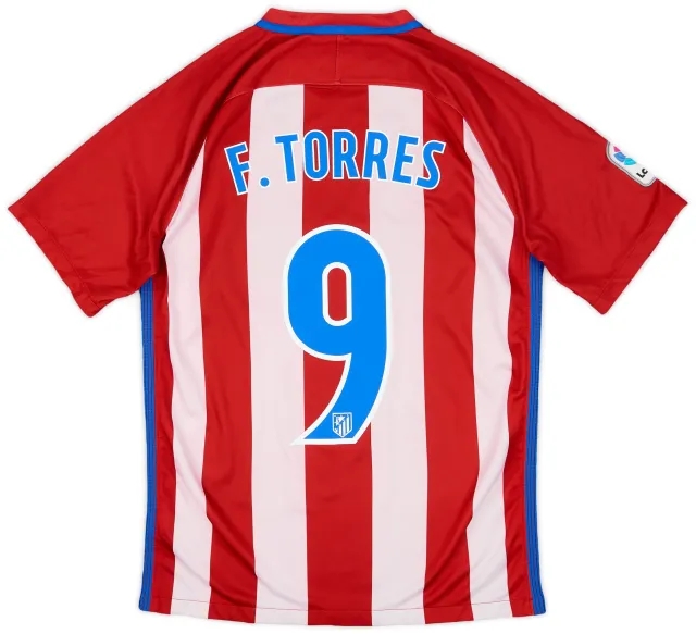 2016-17 Atletico Madrid Home Shirt Torres #9 - 5/10 - (S)