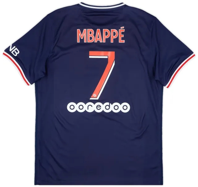 2020-21 Paris Saint-Germain Home Shirt Mbappe #7 - 8/10 - (L)
