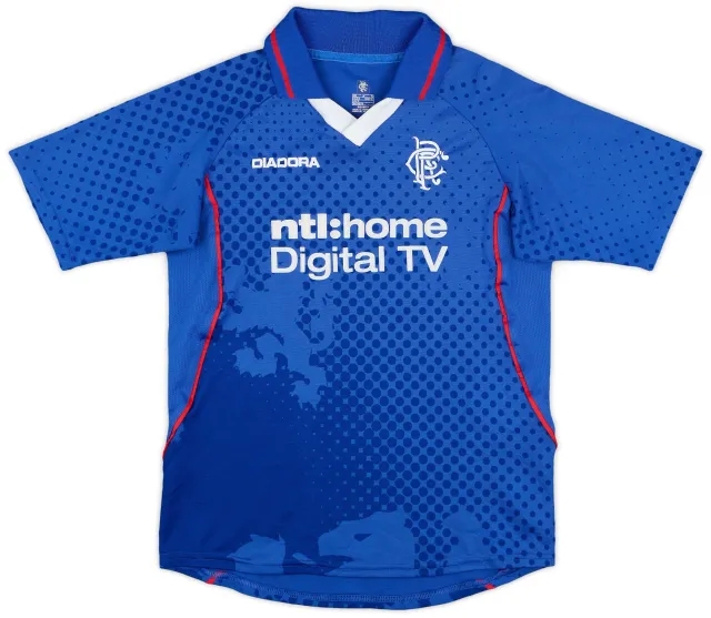 Diadora Rangers Boys SS Home Shirt 2002/03