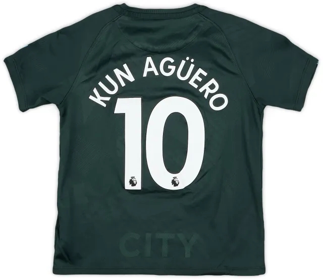 2017-18 Manchester City Third Shirt Kun Aguero #10 - 9/10 - (5-6 Years)