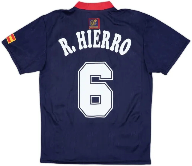 1996-98 Spain Away Shirt R.Hierro #6 - 9/10 - (M)